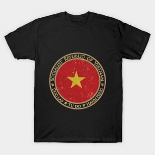 Vintage Socialist Republic of Vietnam Asia Asian Flag T-Shirt